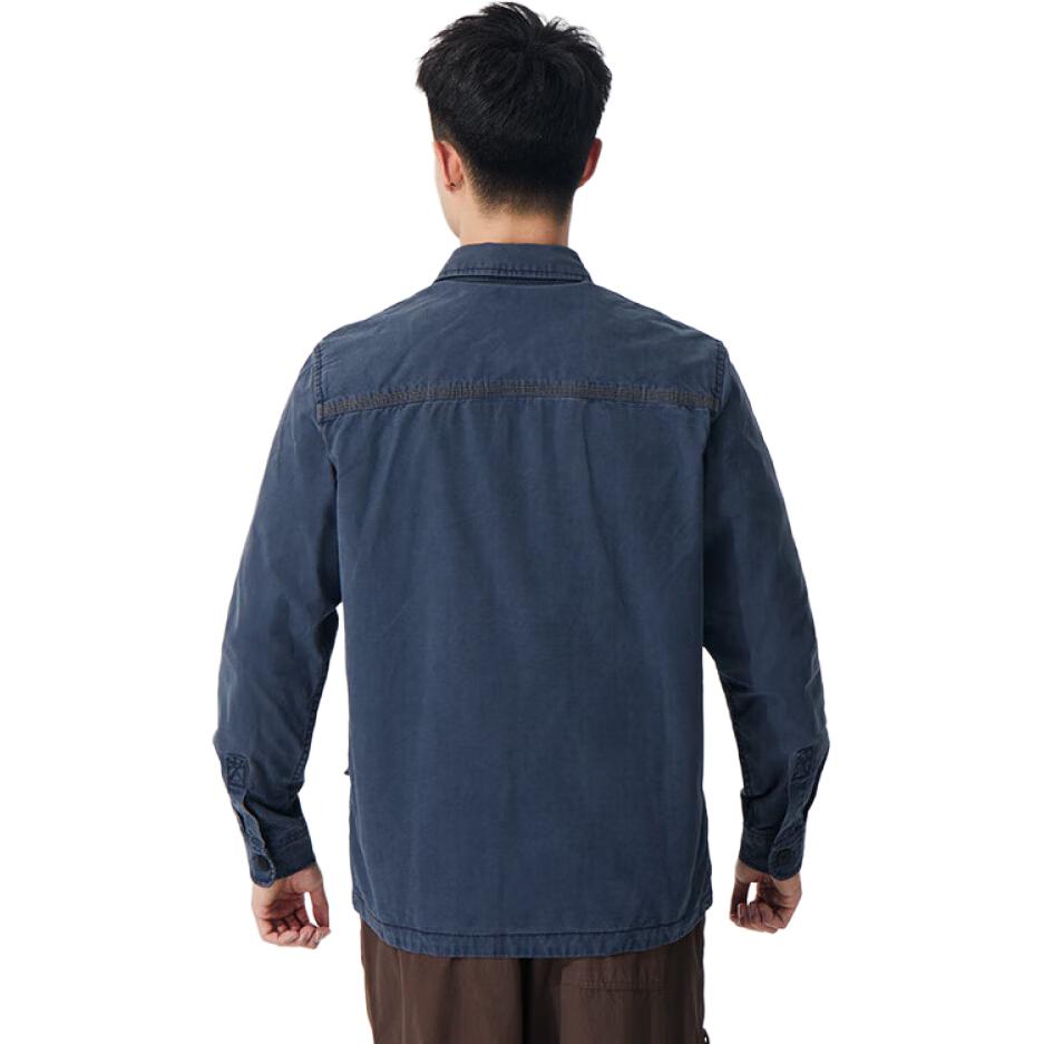 Timberland Chemise Simple Ample de Travail Extérieur à Manches Longues et Multi-Poches pour Homme Bleu Saphir Foncé A44SB-433