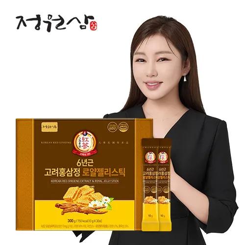 jungwonsam 6-Year-Old Korean Red Ginseng Extract & Royal Jelly Stick 30 Sticks (30-day supply)