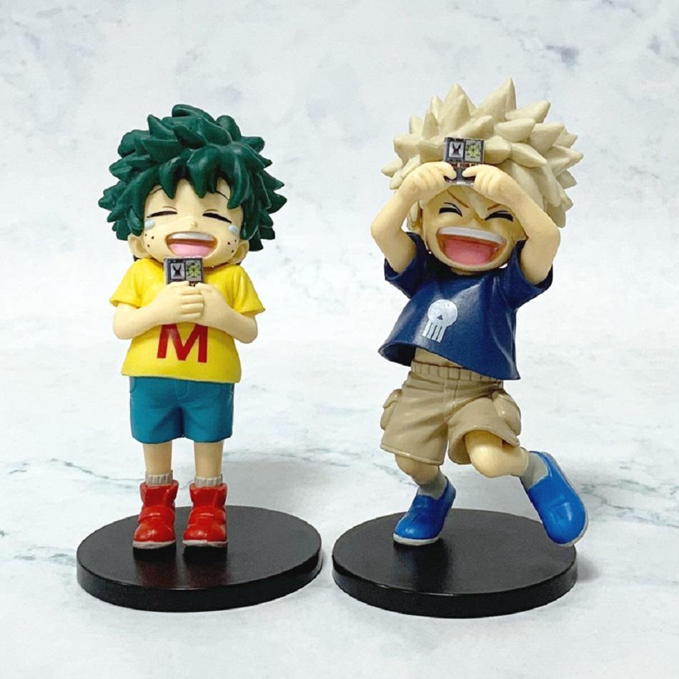 My Hero Academia Anime süßer Charakter Kindheit Midoriya Izuku Bakugou Katsuki Q Version Actionfiguren PVC Ornament Modell Spielzeug