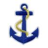 Patchion Anchor with Gold Rope - Iron On - Self-Adhesive Backing - Embroidered Patch/Badge/Emblem
