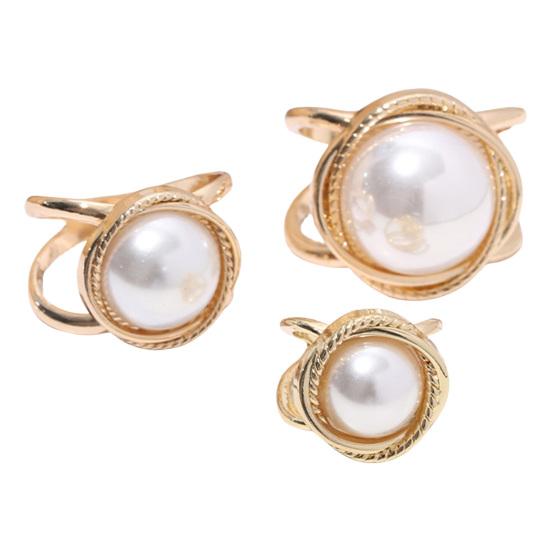 Women Scarf Ring Silk Scarf Ring Clip Faux Pearl Scarf Clasp Elegant Slide