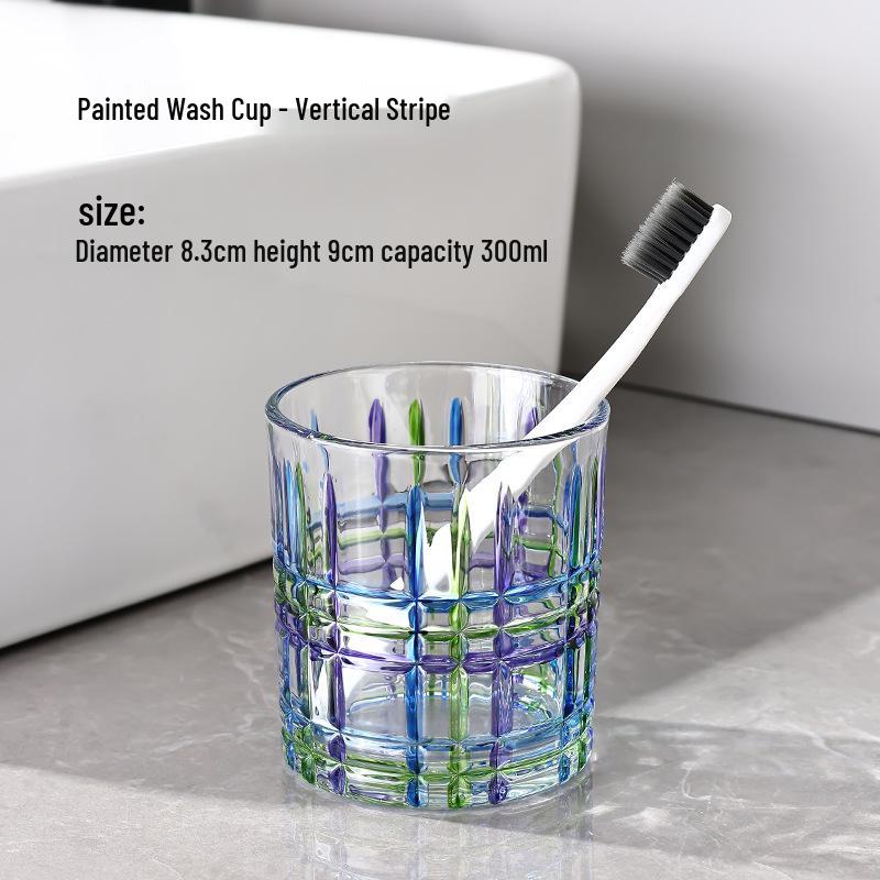 Luxury Glass Toothbrush and Mouthwash Cup Set for Couples