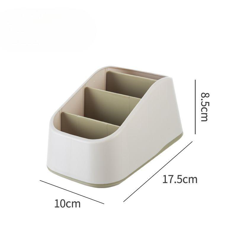 

1pc Remote Control Holder 4 Slot Desktop Storage Box TV Remote Phone Trapezoidal Basket Stationery Organizer Home Hotel