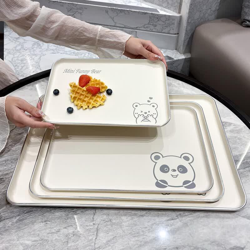 Ins Style Double Layer Rectangular Household Tray