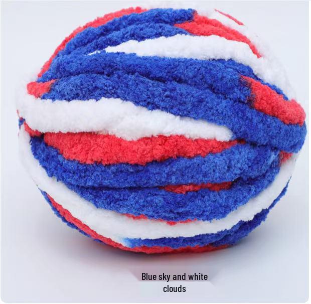 Chunky Wool Yarn DIY Kit: Ice Bar Blanket, Scarf, Cat Bed, Hat, Pad, Cat Tail, Hand-Knitting Materials