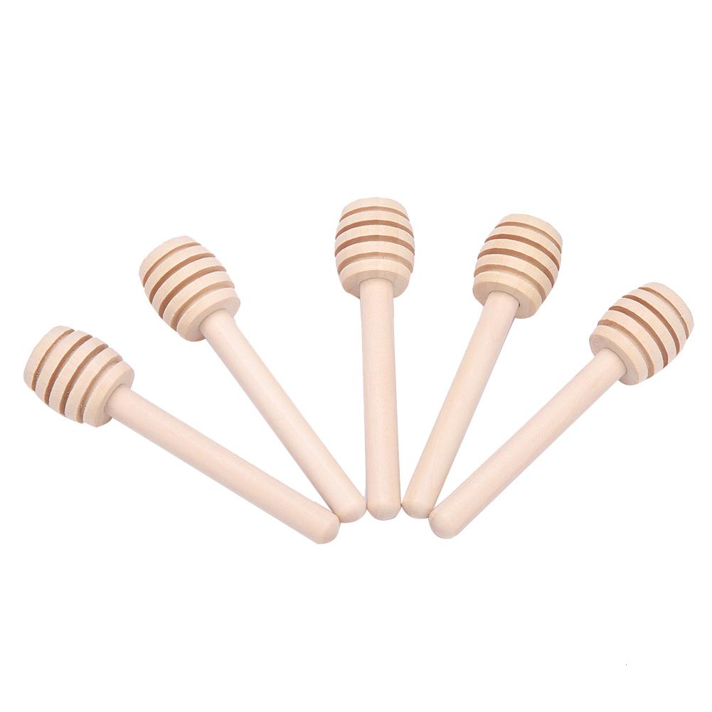 24Pcs/Set Wooden Honey Dripper Stick Server Jam Syrup Drizzler Stirring Rod Kitchen Gadgets For Drizzling Honey Maple Syrup