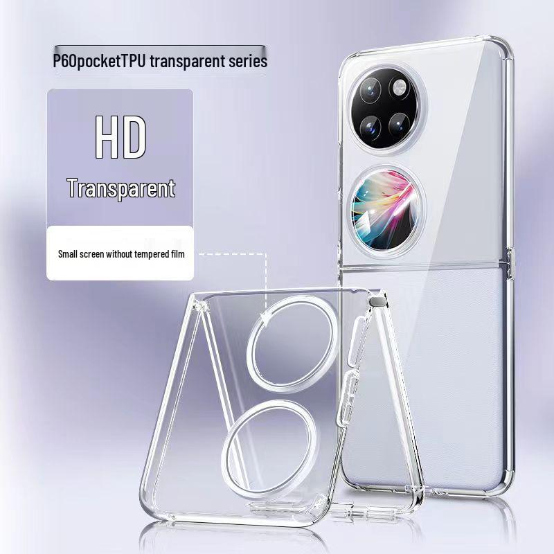 Huawei Pocket 2 TPU Soft Folding Phone Case with Metal Buckle, Drop-Proof Protective Cover Huawei Pocket 2