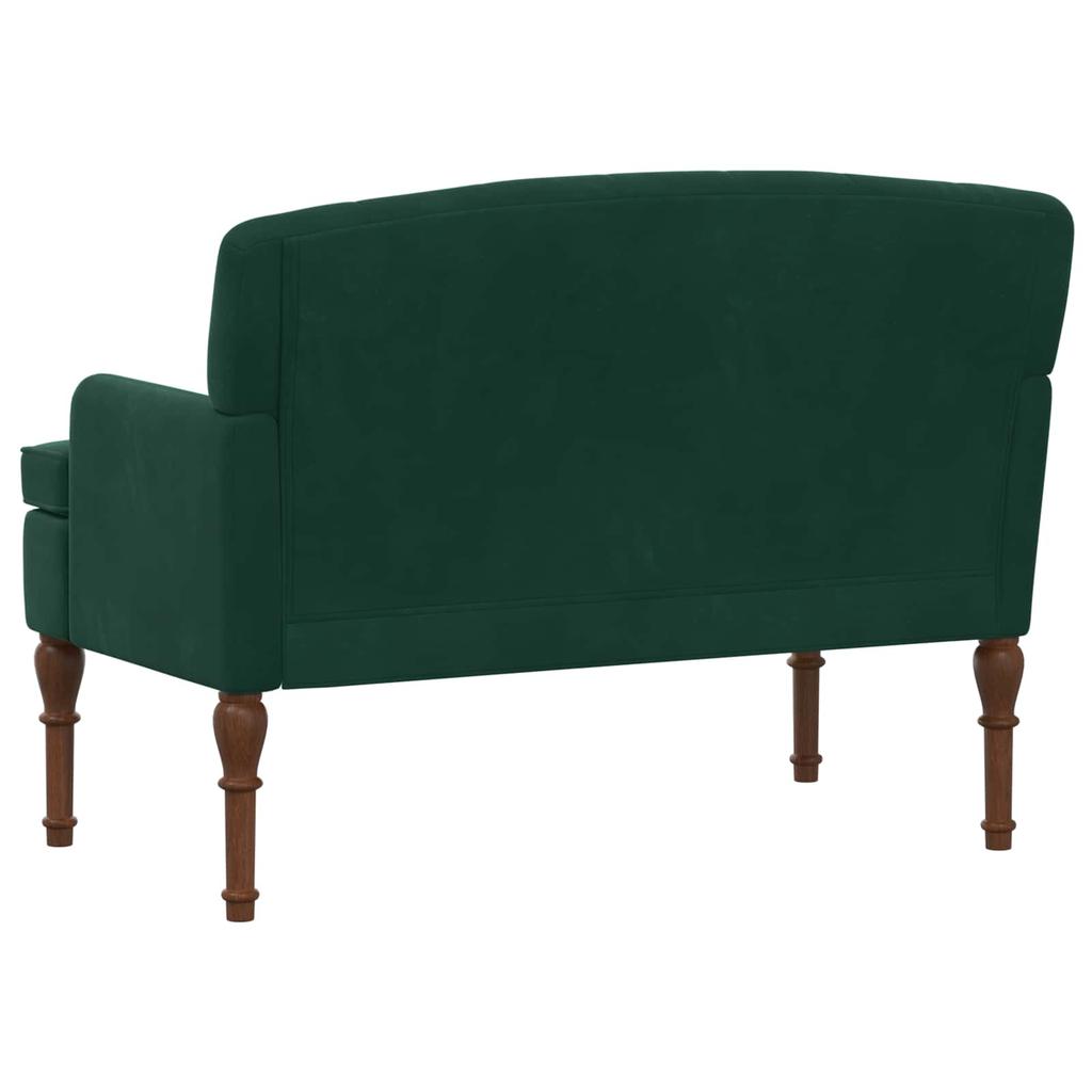 Loveseat with Button Tufting Dark Green 111 x 65 x 79 cm Velvet