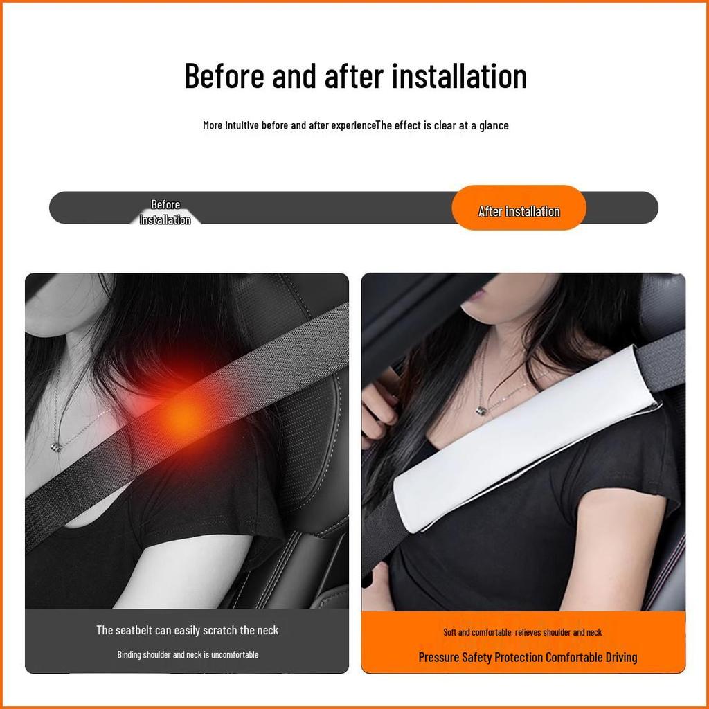 Xiaomi SU7 Seatbelt Shoulder Pad Covers for Driver & Passenger - Car Interior Accessories