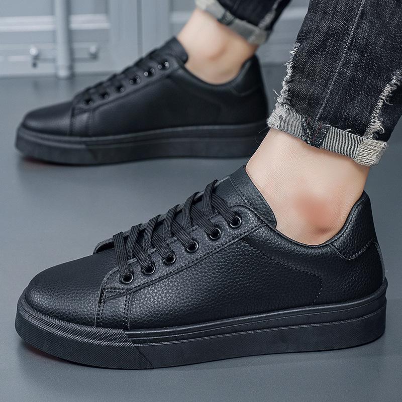 Men's Leather Casual Shoes Fashion Korean Version Skateboard Shoes Youth Sports Tennis Shoes for Men Sneakers Hombre