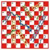 Portable PVC Snake Ladder Chessboard Game Mat with Dice - 129.54x129.54 Cm Outdoor Travel Board Game for Family Camping, Picnics