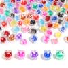 100-200pcs 8/10mm Acrylic Rhombus Beads Colorful Faceted Loose Beads For DIY Jewelry Making Bracelets Phone Chain Accessories