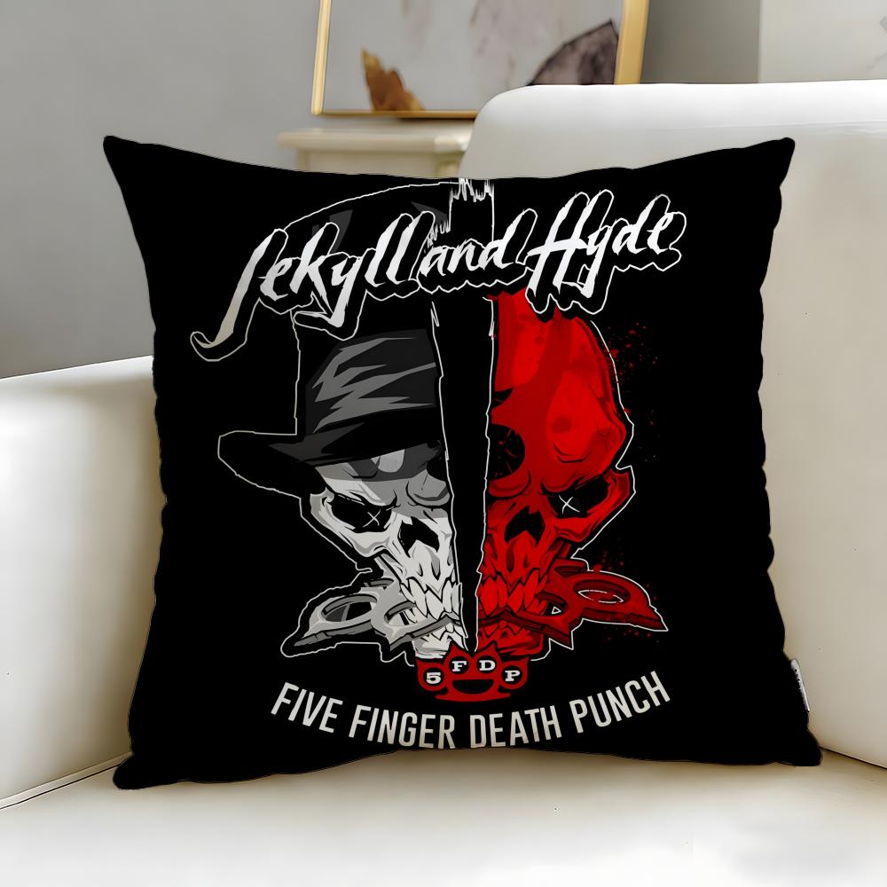 

classic band Five Finger Death Punch Cushion Cover Soft & Easy-Wash Pillow Case – Versatile for Couch, Bed, Travel and Office 30cmx30cm