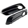 Car Front Bumper Lamp Bezel Fog Lights Frame Cover For BMW 1 Series F20 F21 LCI Sport 2015-2018 With Lamp Holes Black