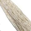 1String, White Natural Shell Mother of Pearl Beads, Handmade Rice Beads, 4-5mm, for DIY Jewelry Making, 36cm, Poor Quality But Cheap