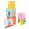 Wooden Stacking Box Toy Animals Colors Cognition Nesting Blocks for Kids Early Education Parent Chil
