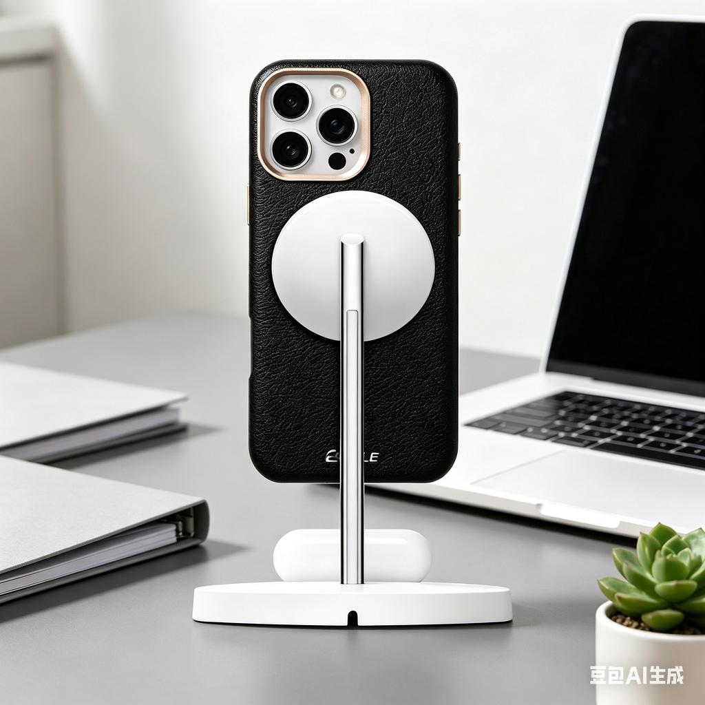 Luxury Business Magnetic Attachment Lychee Grain Leather Case for iPhone 17 Pro Max 16 15 14 13 for Magsafe Shockproof Cover