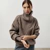 High Collar Half Zip Sweater Women Autumn Winter Korean Version of The Lazy Knitwear Chunky Knit Sweater Comfortable Undercoat Long Sleeves Sweater