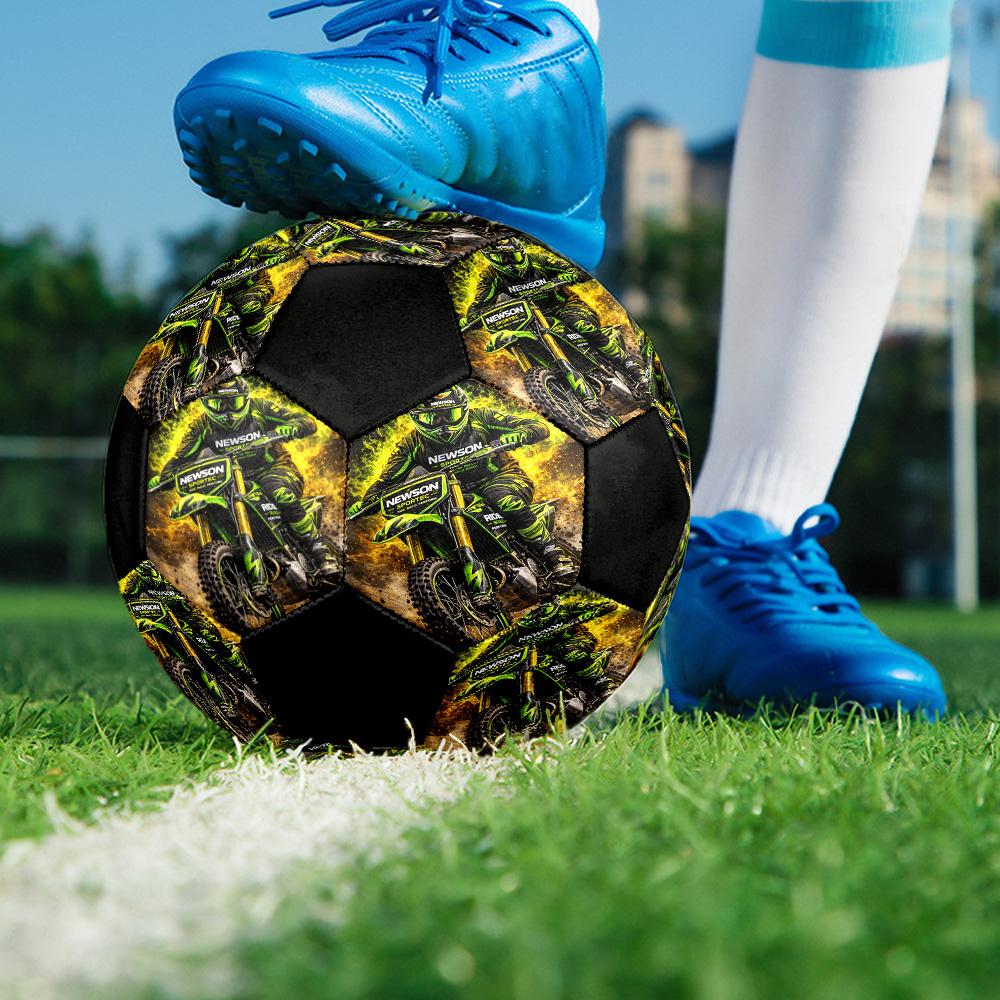 Motor trail op Indoor Soccer Ball Colorful All Ages Size 5 Machine Stitched PVC Competition Ready Durable High-Bounce