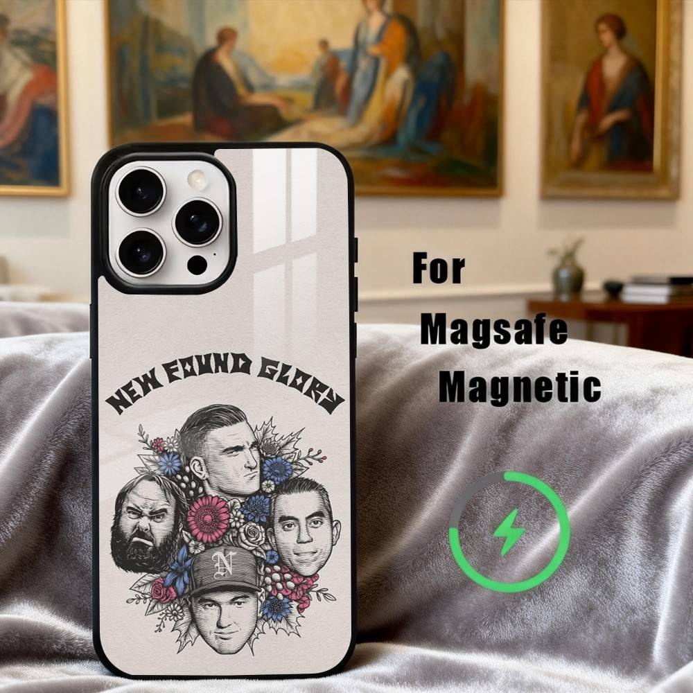 

Punk N-New Found Glory Band Phone Case For iPhone17,16,15,14,13,12,11 Plus,For Magnetic Wireless Charge Cover iPhone14Plus