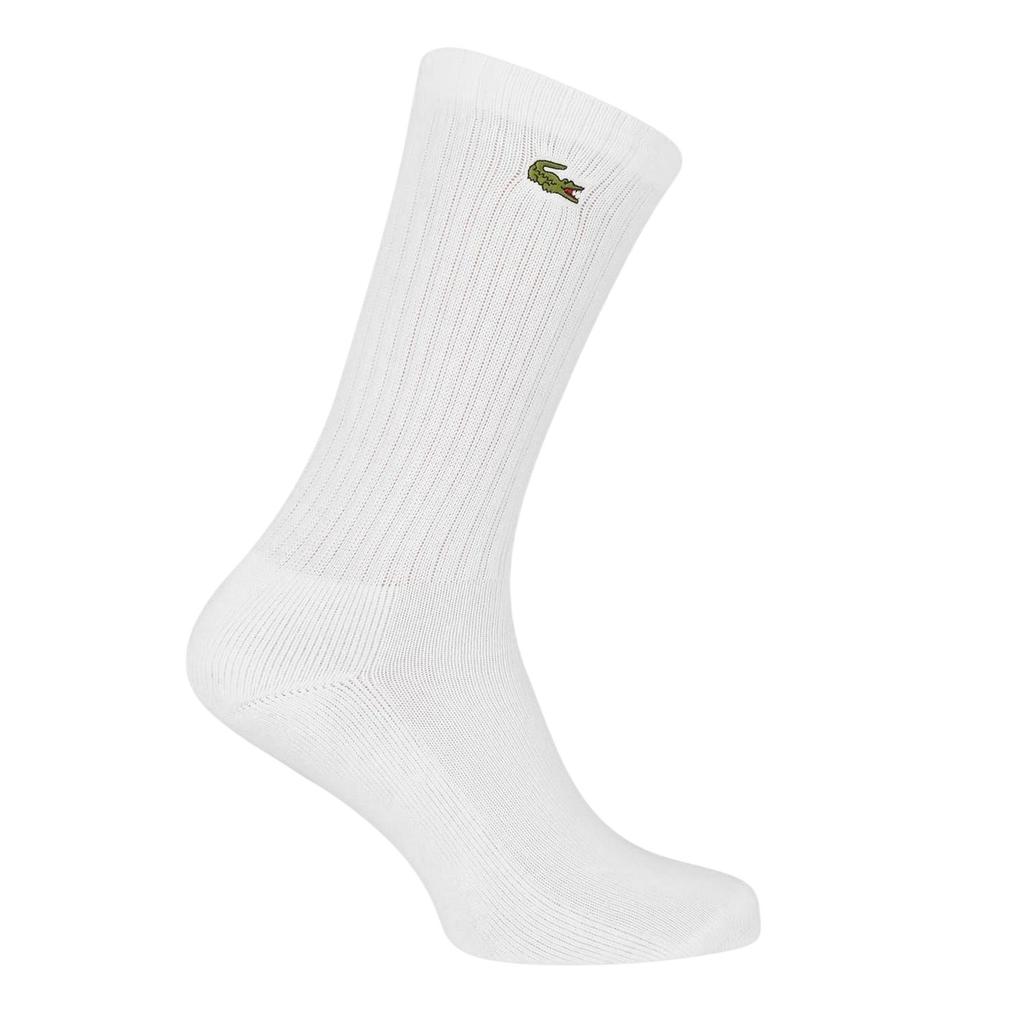 Lacoste Unisex Adult Logo Cotton Crew Socks (Pack of 3)