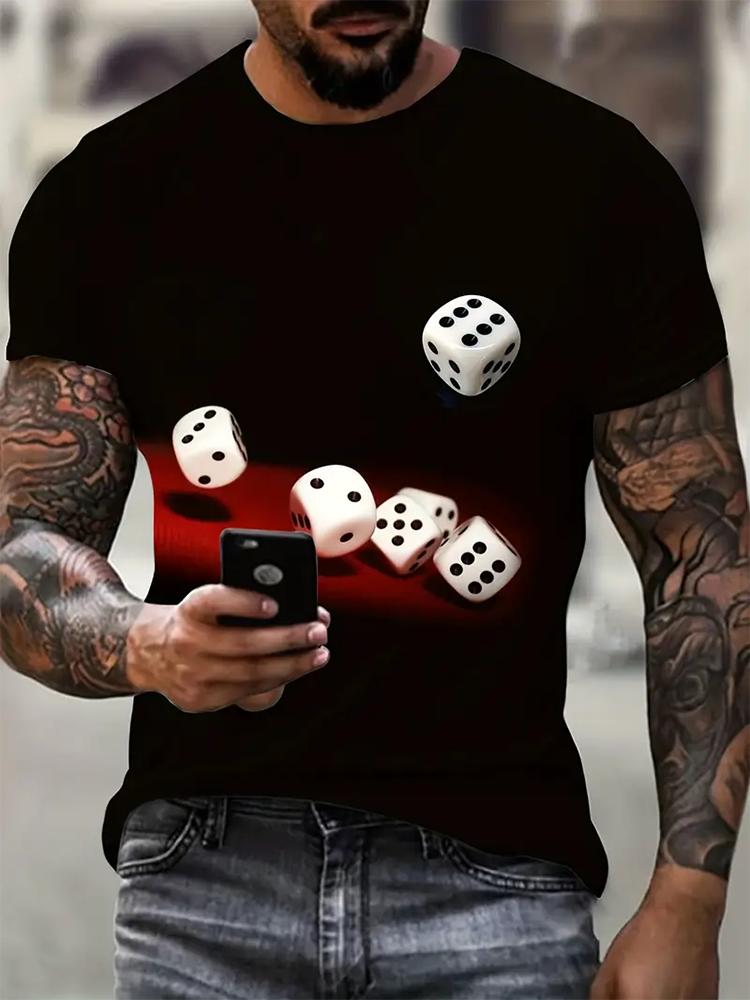 Men's T-shirt Summer Daily Casual Men's T-shirt Outdoor Sports Loose Comfortable Short-sleeved