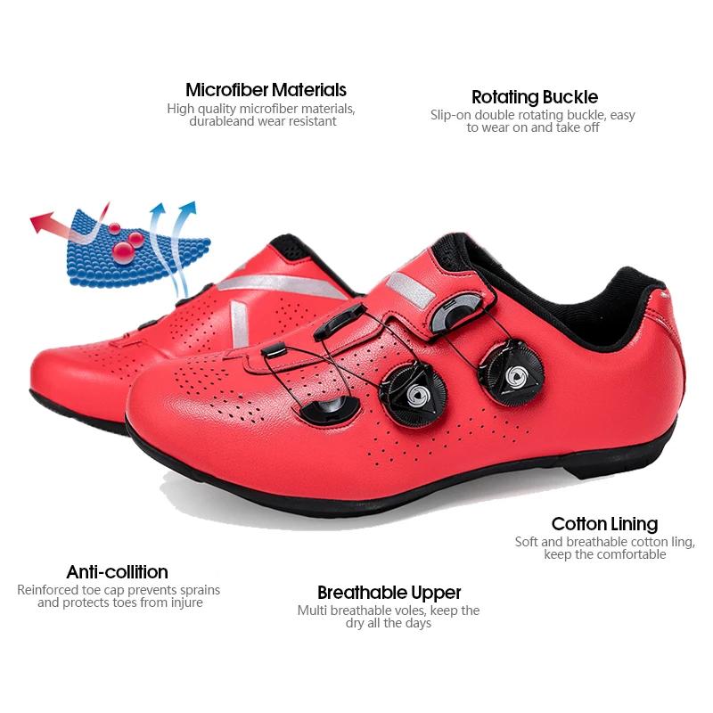 Men MTB Self-Locking Speed Racing Bike Shoes Bicycle Sneakers Spd Cycling Shoes Cleats Women Mountain Road Cycling Footwear