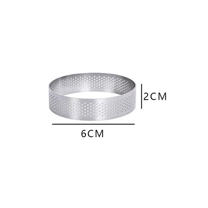 430 Stainless Steel Perforated Tart and Cake Mousse Ring Mold