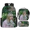 Taylor Swift Themed Kids School Backpack Set Elementary Students Oxford Fabric Breathable Lightweight With Padded Straps