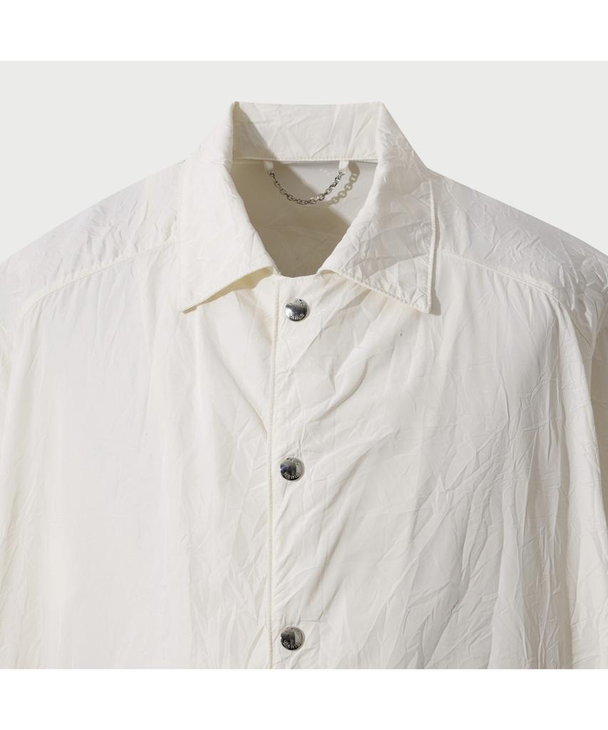 Iro Plisse Crinkle Coach Jacket - Ivory
