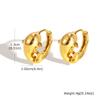 Gold Plated Imitation Pearl Hoop Earrings For Women, Cubic Zircon Butterfly Cross Cherry Earrings, Trendy Jewelry Party Gift