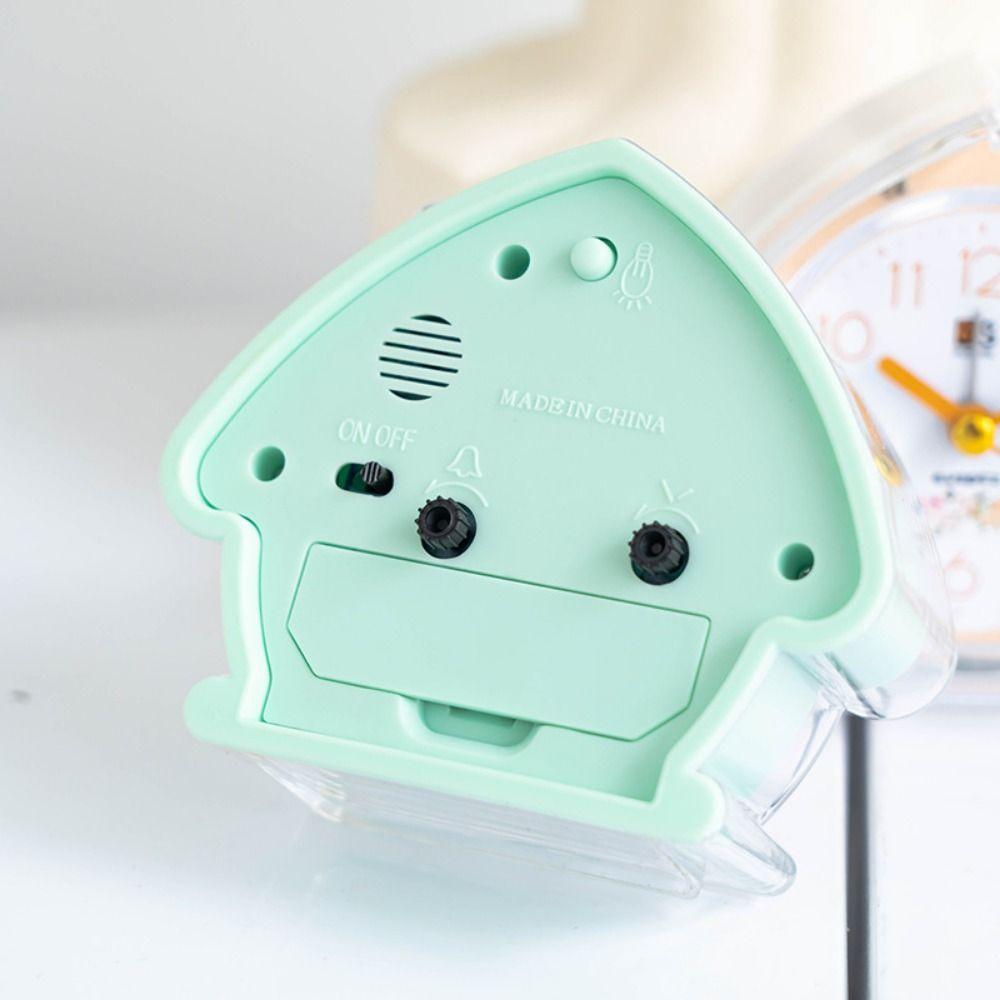 With Light Desktop Mute Clock House Shape Student Alarm Clock Cartoon House Alarm Clock  Desktop