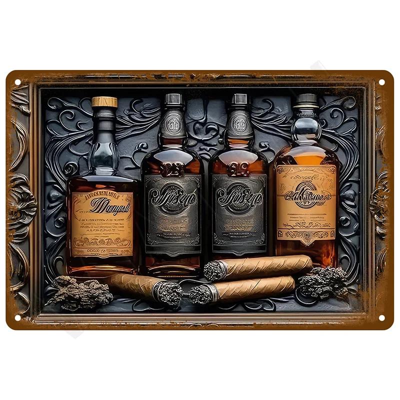 Vintage Bar Metal Signs Bathroom House Living Room Home Retro Wall Decorations Items Luxury Decor Interior Art Posters Tin Signs