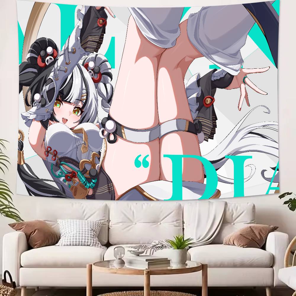 Fashion New Zenless Zone Zero Season 2 Cute Pretty Hot Girl Dialyn Tapestry Wall Hanging Wall Tapestries Wall Hanging Sheets