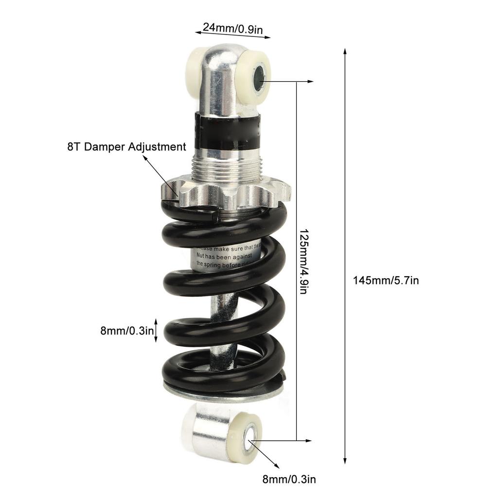 2 Pezzi Ammortizzatore a Molla 125mm 1200lbs per 47cc 49cc Mini Moto ATV Pocket Bike Scooter