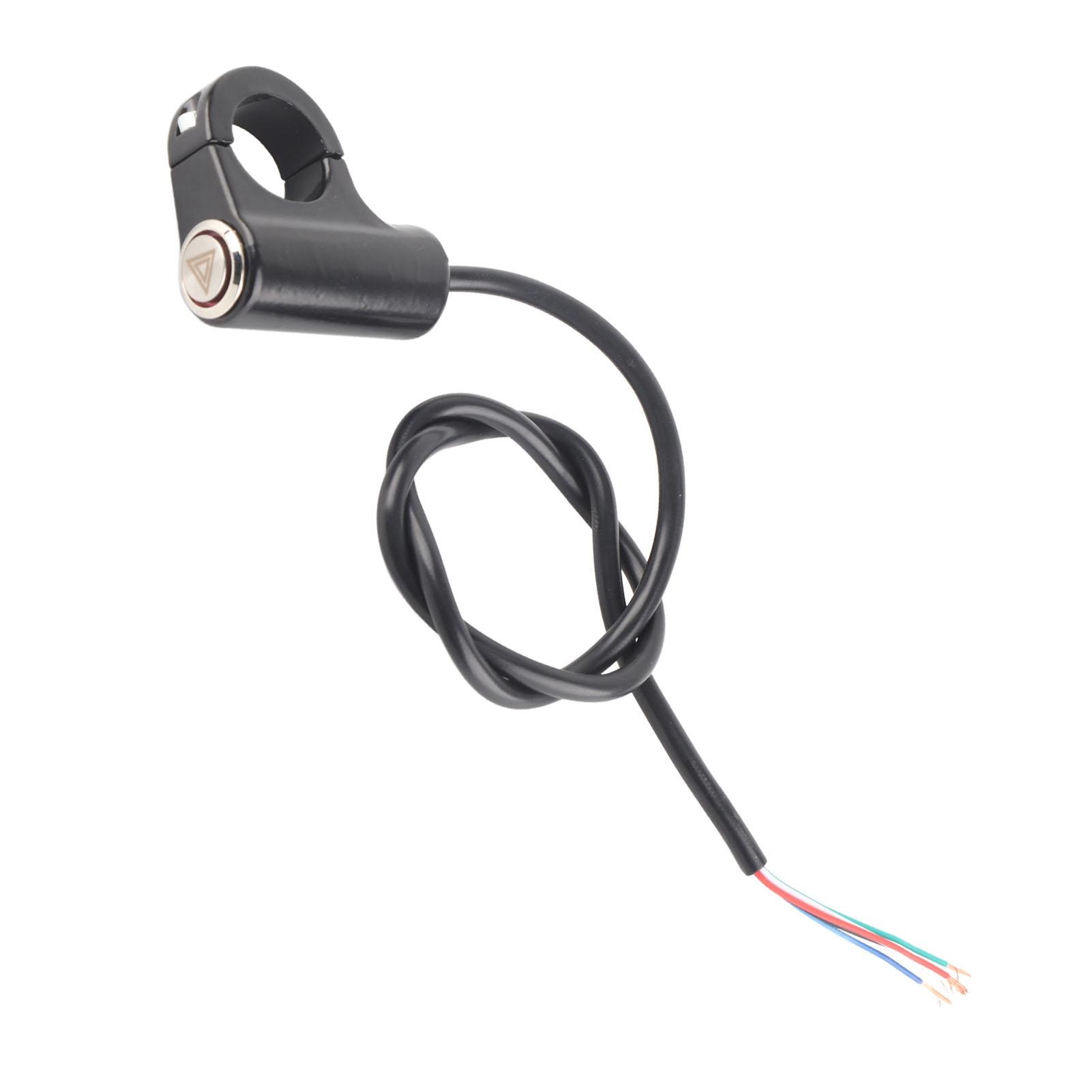 

22mm Motorcycle Handlebar Mount Switch Push Button Headlight Brake Fog Lights ON/OFF Model A Blue Ray Version