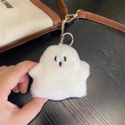 IFYOUOO Bolsa de Corrente de Fantasma Branco Fofa Pingente de Mochila Escolar Acessórios Pendurados de Pelúcia Chaveiro de Boneca Criativa Presente para Crianças