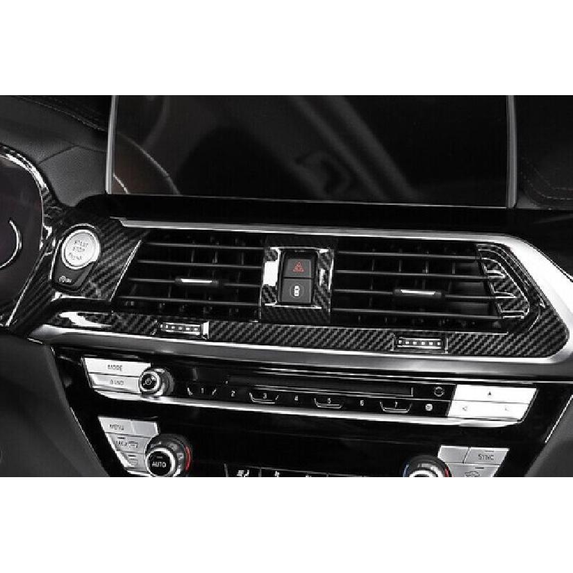 For BMW X3 G01 X4 2018- ABS Carbon Fiber Middle Console Air Outlet Vent Trim