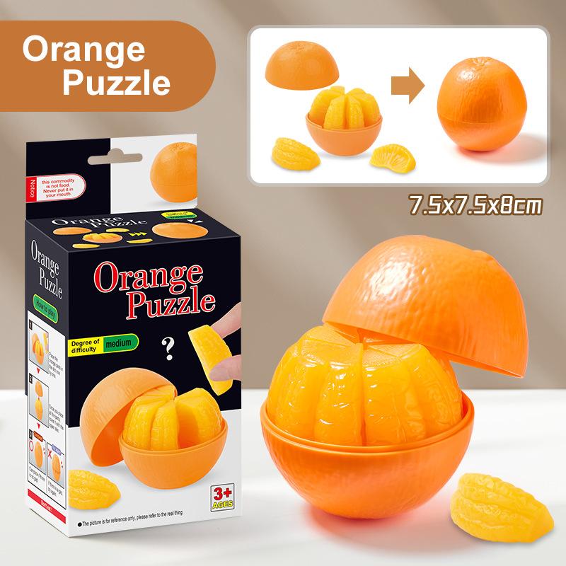 Neues 3D-Puzzle Seeigel Orange Knoblauch Montage Spielzeug Logisches Denken Praktische Gehirnleistung Puzzle Montage Kinder Puzzle Spielzeug