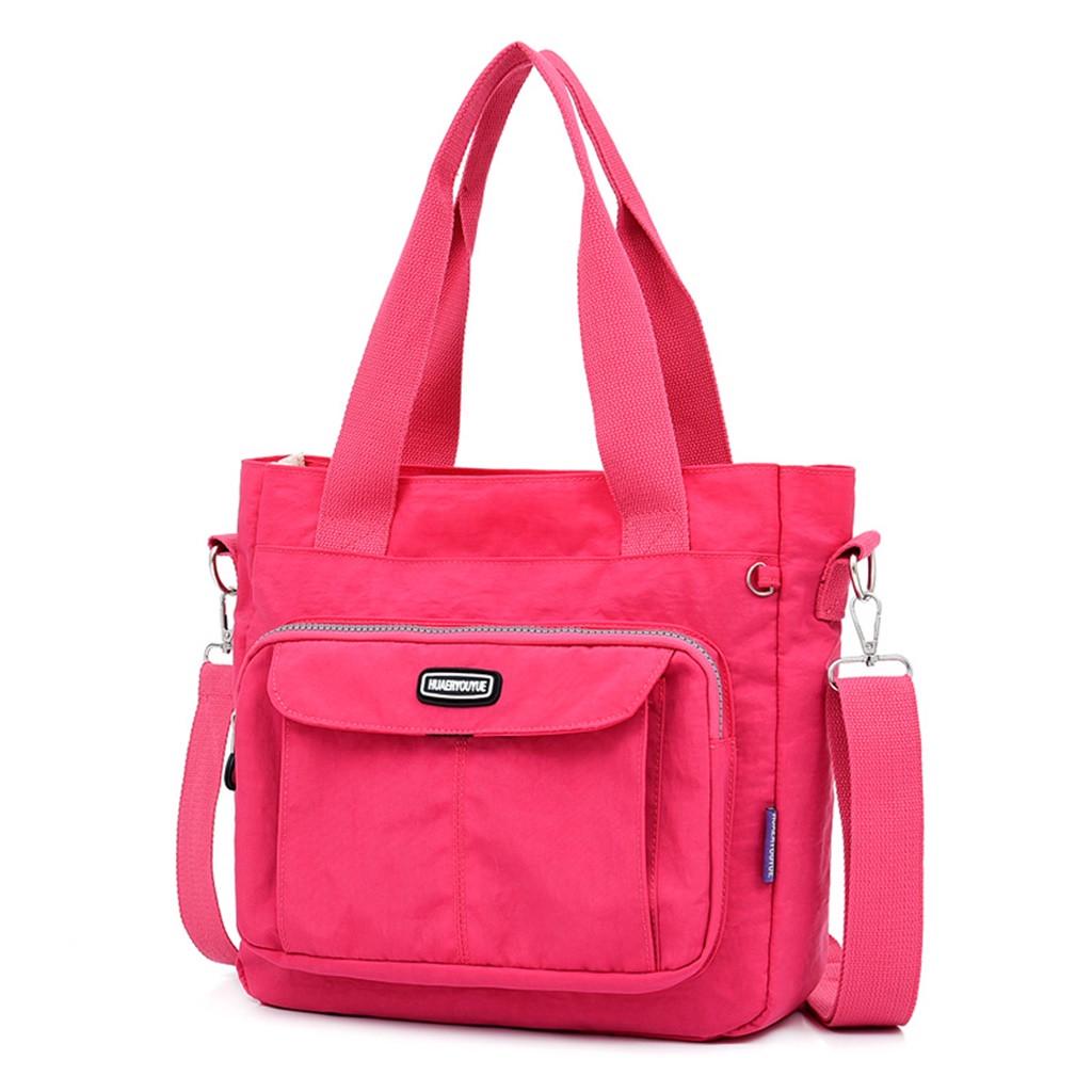 Buy Women Nylon Shoulder Bag Waterproof Elegant Daily Shopping Handbag