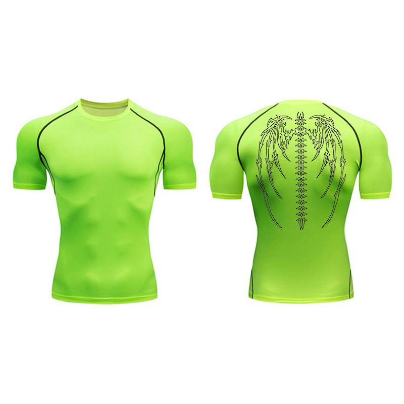 Graphic Compression Shirts for Men Short Sleeve Rash Guard Gym Workout Tshirt Tees Athletic Quick Dry Baselayer Undershirts Tops
