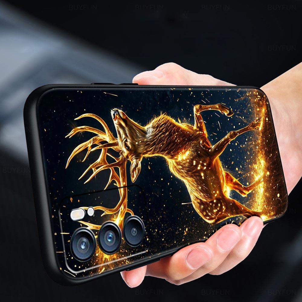 Cartoon Animal Deer Phone Case For Oppo A17 A31 A54 A57 A78 A79 A98 Find X5 X6 Reno 6 7 8 10 11 12 13 F Pro 5G Soft TPU Cover