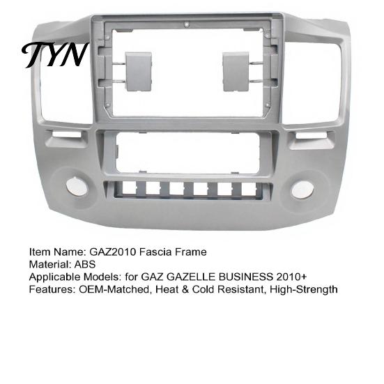 Radio Installation Trim 9 Inch Car Dash Fascia Frame for GAZ GAZELLE BUSINESS 2010+, Vehicle Interior Upgrade Stereo Bezel Adapter Android Head