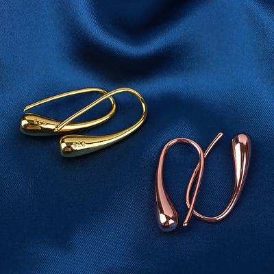 Orecchini in Argento Sterling 925Orecchini a Goccia d'Acqua per Donna Colore Oro Gioielli alla Moda Vintage Semplice Accessori da Festa Regali Orecchino