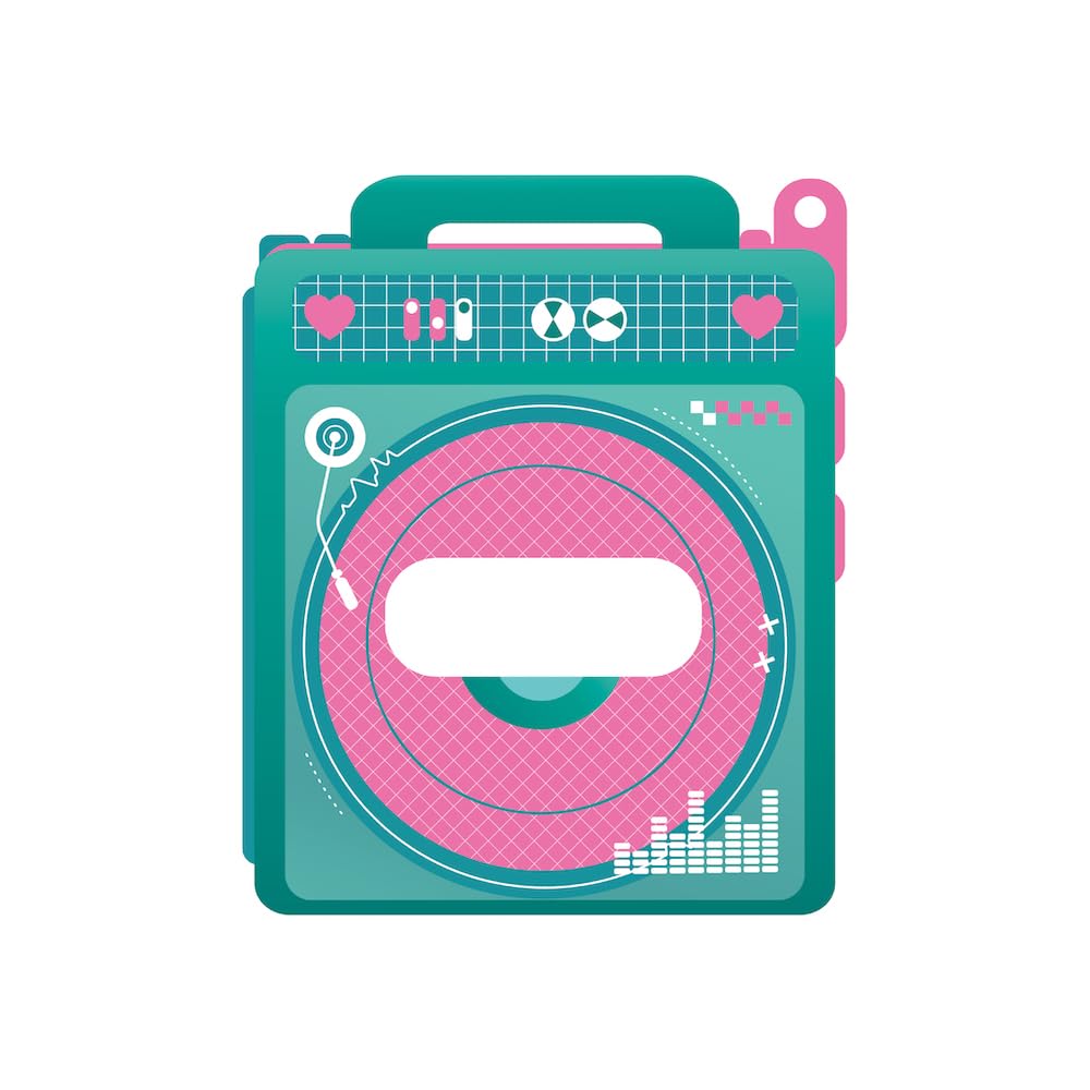 

Boombox Badge Frame Green