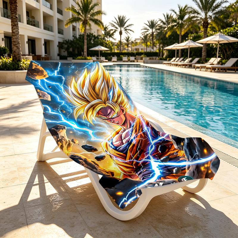 DRAGON BALL Print Beach Towel Design, Soft, Lightweight. for Home Bathroom, Spa, Pool, Yoga, Surfing, Camping, Gift for Family, Friend