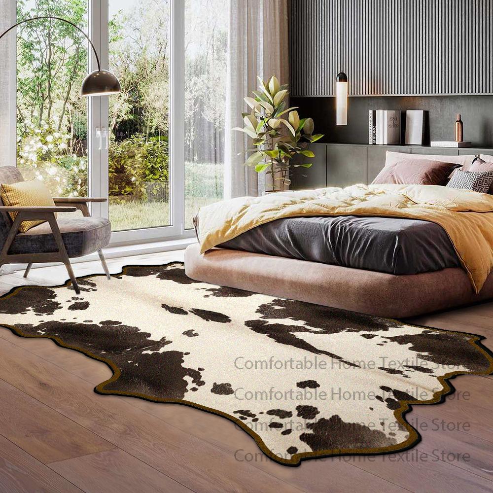 Faux Animal Skin Alien Rug Soft Non Slip Floor Mat For Living Room Bedroom Bedside Easy Clean Entrance Door Carpet