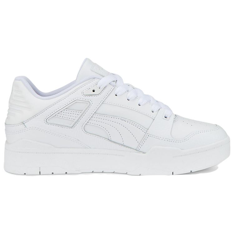 Puma Slipstream Leather Unisex Triple White Lifestyle Sneakers 387544-02
