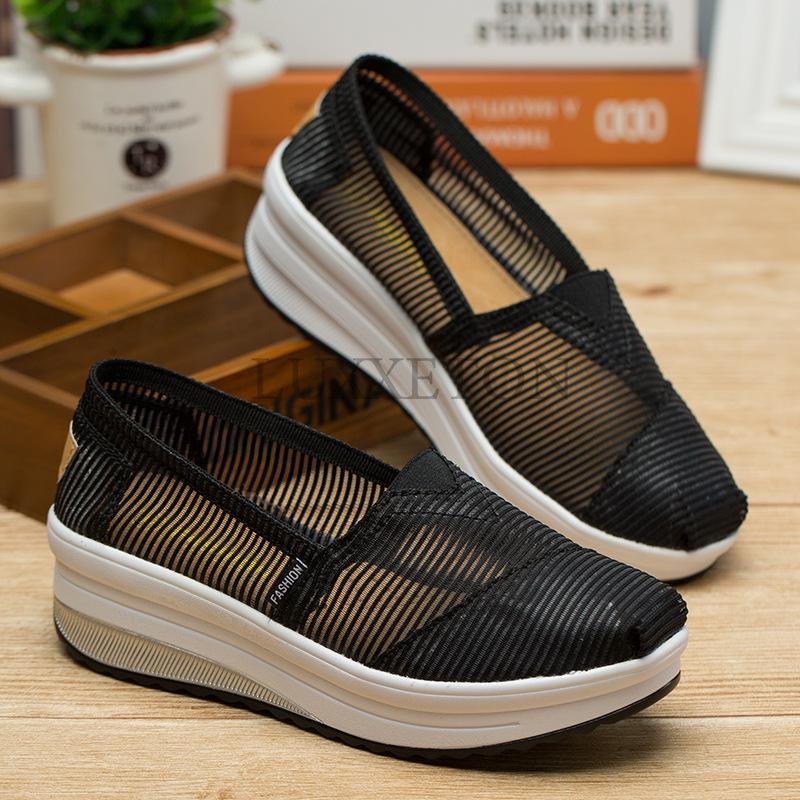 Women Vulcanized Shoes Summer Mesh Casual Fashion Casual Women Light Walking Sports Comfortable Vulcanized Shoes for Women