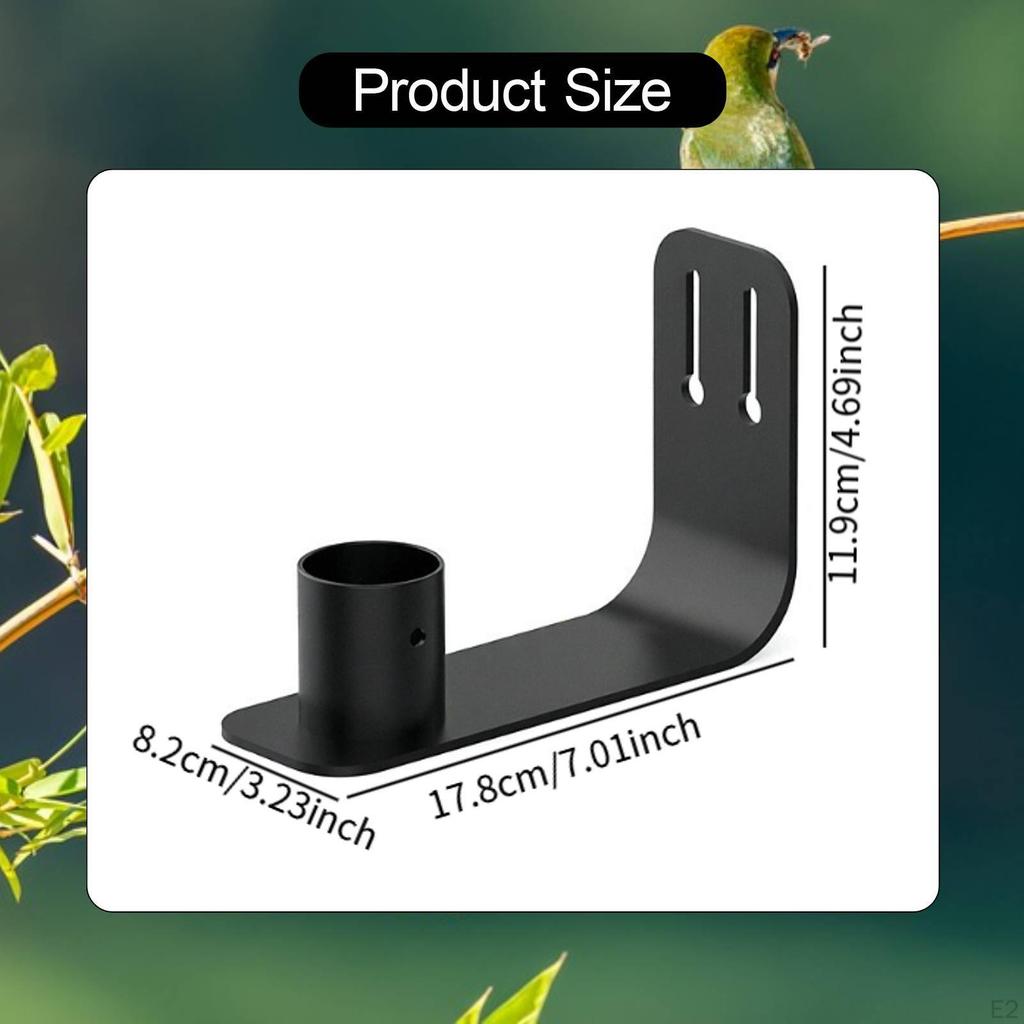 Staffa a Muro per Mangiatoia per Uccelli Accessorio da Esterno in Metallo Robusta Elegante Compatta Resistente